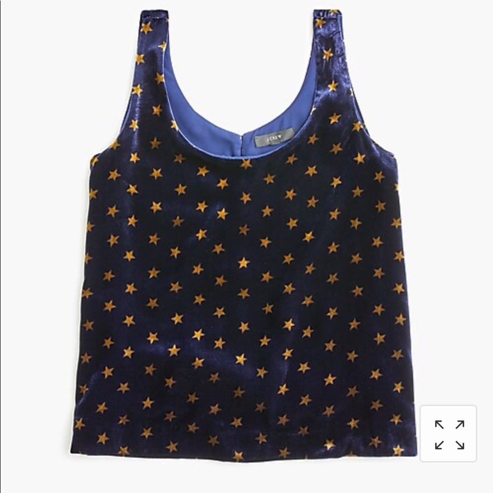 J. Crew Velvet tank w/ stars